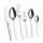 Evőeszköz készlet, 36 darab, rozsdamentes acél, ezüst