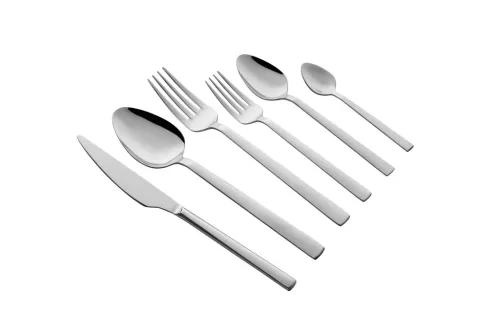 Evőeszköz készlet, 36 darab, rozsdamentes acél, ezüst