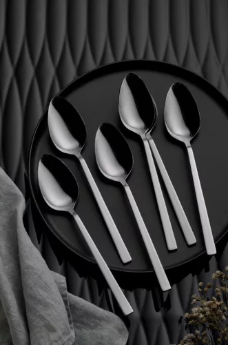 Evőeszköz készlet, 36 darab, rozsdamentes acél, ezüst