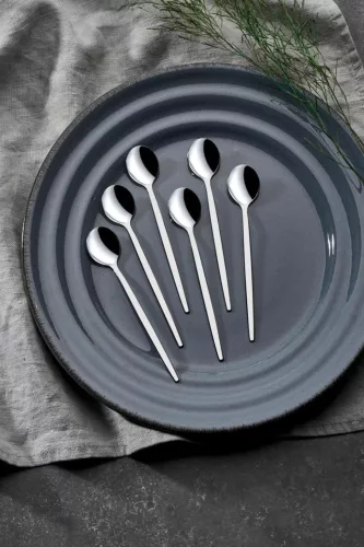 Evőeszközkészlet, 30 darabos, rozsdamentes acél, ezüst