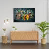 Edzett üveg fali dekoráció, fűszerek, 46x72 cm