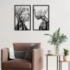 Fém fali dekoráció, twin trees, 2x 40 x 63 cm