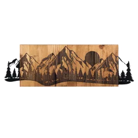 Dekoratív fa falikiegészítő, fa, 75 x 24 cm