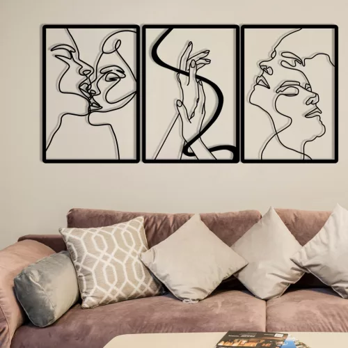 Fém fali dekoráció, unity of love, 109 x 50 cm