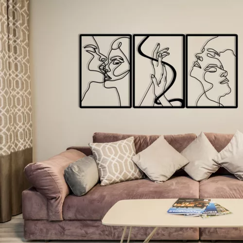 Fém fali dekoráció, unity of love, 109 x 50 cm