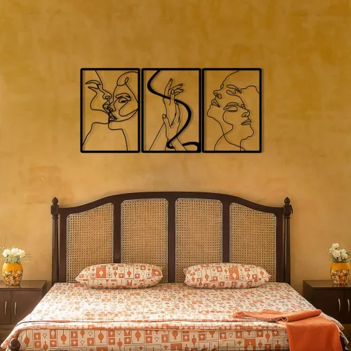 Fém fali dekoráció, unity of love, 109 x 50 cm