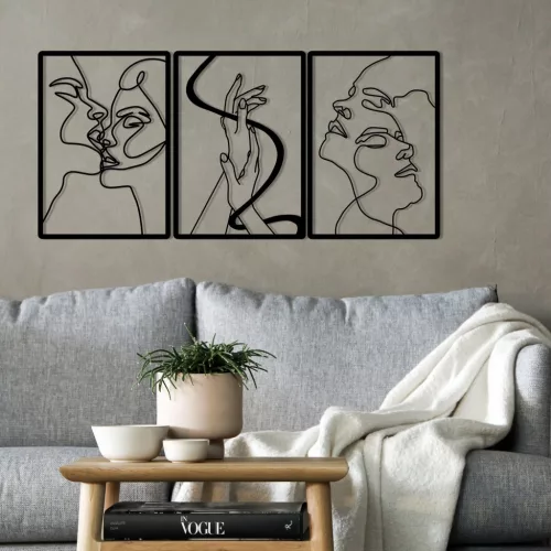 Fém fali dekoráció, unity of love, 109 x 50 cm