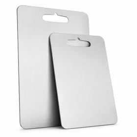 Vágódeszka szett, 2 db, rozsdamentes acél