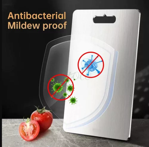 Vágódeszka szett, 2 db, rozsdamentes acél