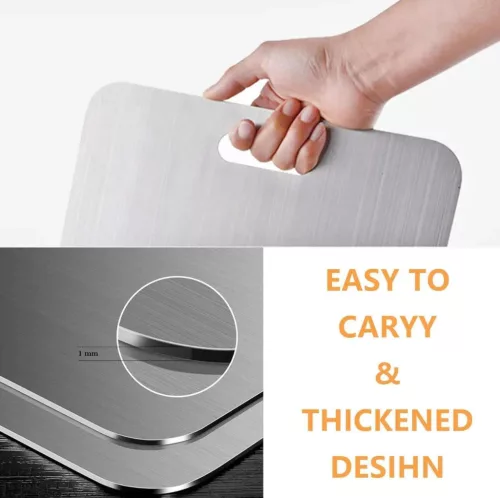 Vágódeszka szett, 2 db, rozsdamentes acél