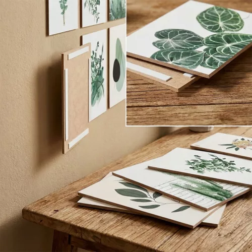 Dekoratív MDF festmény, 12 darab, színes