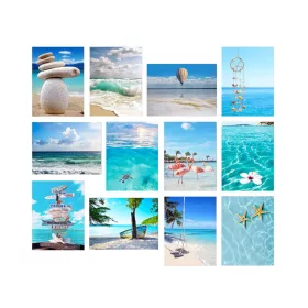 Dekoratív MDF Festmény, 12 Darab, nyaralás