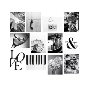 Dekoratív MDF festmény, 12 darab, love