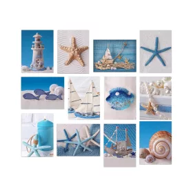 Dekoratív MDF festmény, 12 darab, tenger
