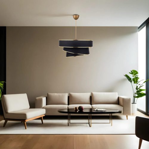 Couper függőlámpa, fekete-arany