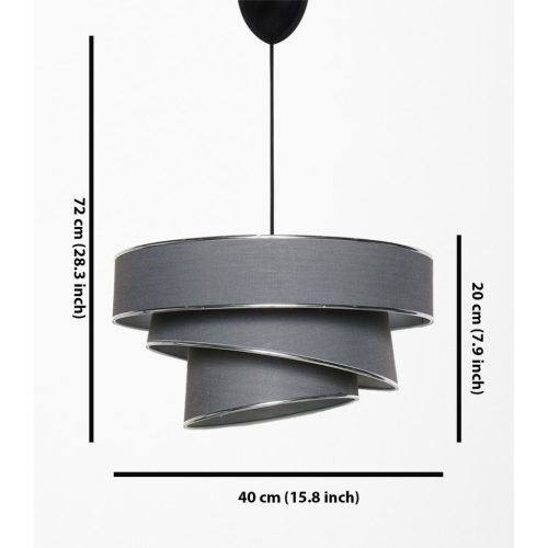 Couper függőlámpa, antracit-ezüst