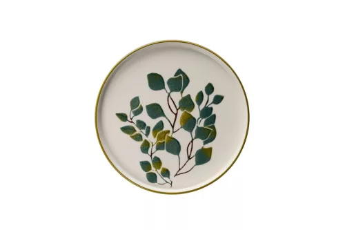 Brunch készlet, 14 darabos, levélmintás