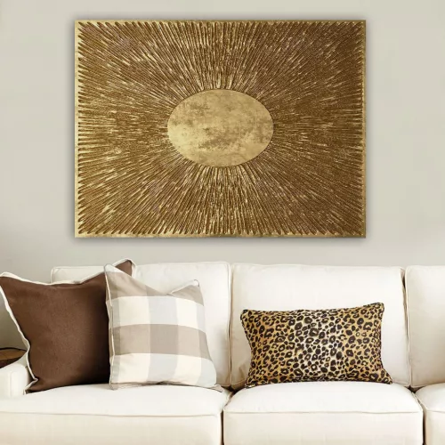 Dekoratív vászonfestmény, arany, 70 x 100 cm