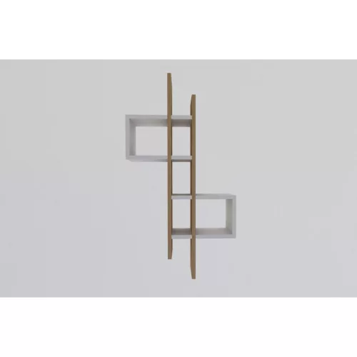 Fali polc, zafír tölgy és fehér 54x20x108 cm