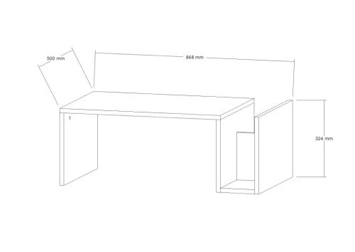 Dohányzóasztal, freesia márvány, 87 x 50 x 32 cm