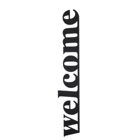 Fém fali dekoráció, welcome, 18x98 cm
