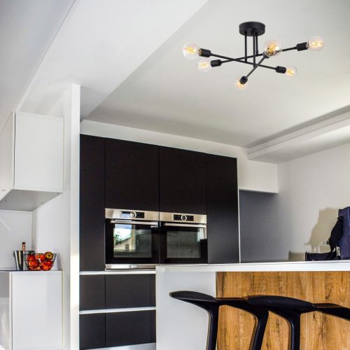 Flower mennyezeti lámpa, fekete