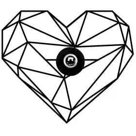 Heart fali lámpa, fekete