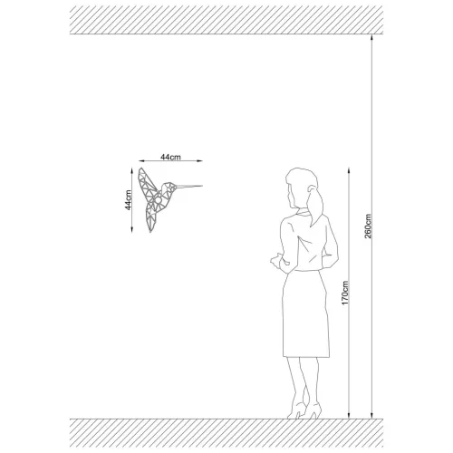 Colibri fali lámpa, fekete