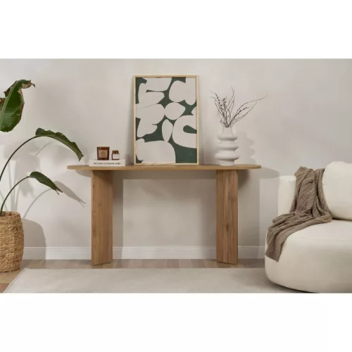 Konzolasztal, tölgy 150x35x75 cm