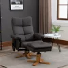 HOMCOM Relaxációs fotel lábtartóval, masszázsfotel, TV-fotel 145°-os dőléssel, 10