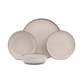 Tányérkészlet porcelán, fahéj, 24 darabos