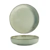 Tányérkészlet porcelán, zöld, 24 darabos