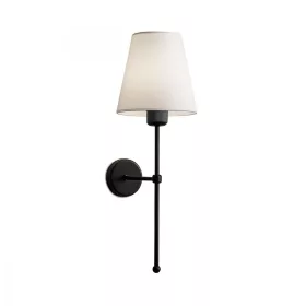 Fali lámpa szövet búrával, fekete-bézs