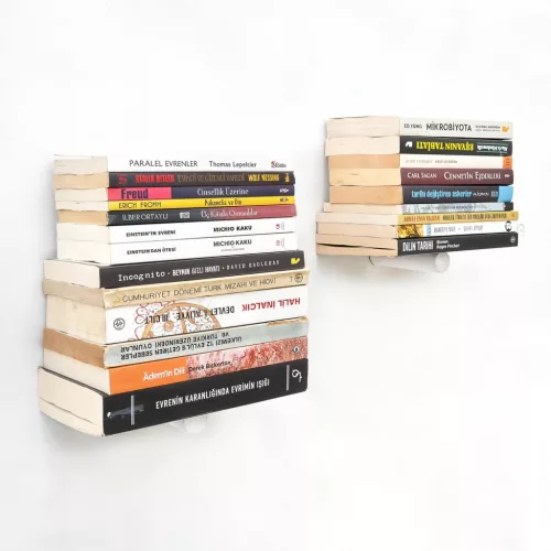 Dekoratív fém könyvtartó fali polc, barna, fekete