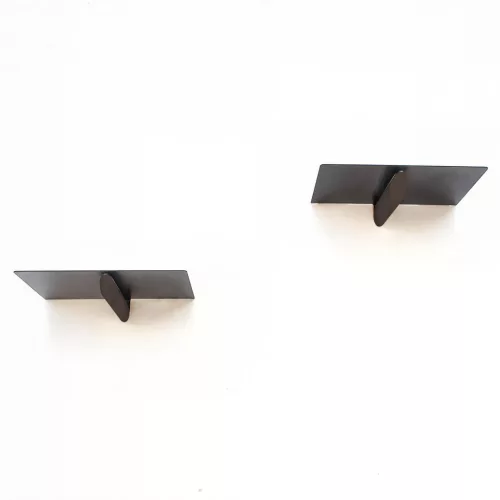 Dekoratív fém könyvtartó fali polc, barna, fekete