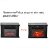 HOMCOM Elektromos kandalló, elektromos fali kandalló, 5-ös modell, valósághű lánghatás,