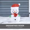 Outsunny karácsonyi dekorációs hóember LED-lámpákkal, összecsukható és időjárásálló,