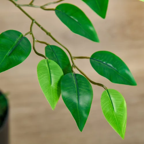 HOMCOM Nagy Műficuszfa 135 cm-es Műnövény, Műanyag Mesterséges Növény Ficus Cserépben,