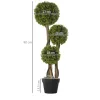 HOMCOM Műnövény, 90 cm, Buxus műnövény virágcserépben, UV-védelemmel ellátott műfa,