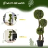 HOMCOM Műnövény, 90 cm, Buxus műnövény virágcserépben, UV-védelemmel ellátott műfa,