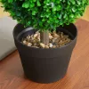 HOMCOM Mesterséges Növények 2 db-os Szett Buxus 60 cm UV-álló Mesterséges Növény Dupla