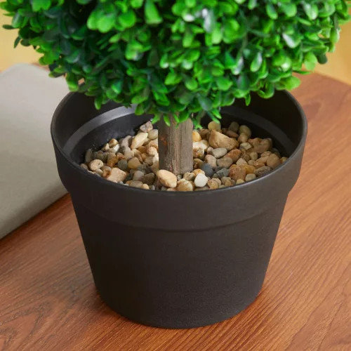 HOMCOM Mesterséges Növények 2 db-os Szett Buxus 60 cm UV-álló Mesterséges Növény Dupla