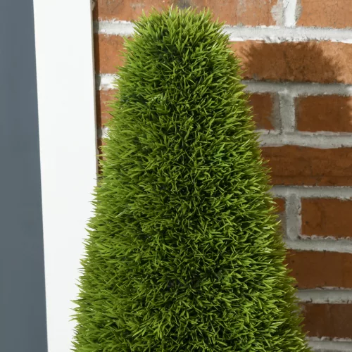 HOMCOM Kunstpflanze Zypresse 2 db-os készlet 90 cm műnövény műanyag cserépben műmohával