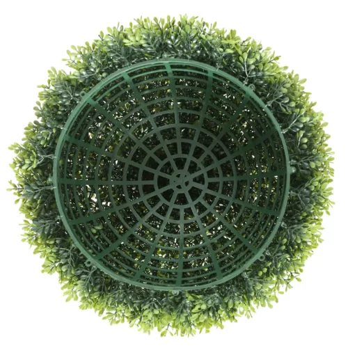 HOMCOM 2 darab Műbukfa Gömb 40 cm Dekoráció Beltérre vagy Kültérre Sötétzöld
