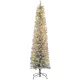 HOMCOM Műfenyő, 210 cm magas karácsonyfa 180 LED-fénnyel, 405 lehajtható ágvéggel,