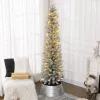 HOMCOM Műfenyő, 210 cm magas karácsonyfa 180 LED-fénnyel, 405 lehajtható ágvéggel,