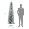 HOMCOM Műfenyő, 210 cm magas karácsonyfa 180 LED-fénnyel, 405 lehajtható ágvéggel,
