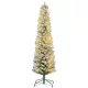 HOMCOM Műfenyő 180 cm magas, 150 LED-fénnyel és 329 ágvéggel, lángálló, ünnepi
