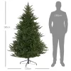 HOMCOM műfenyő 180 cm magas, 2380 ággal, összecsukható fémállvánnyal ünnepi karácsonyi