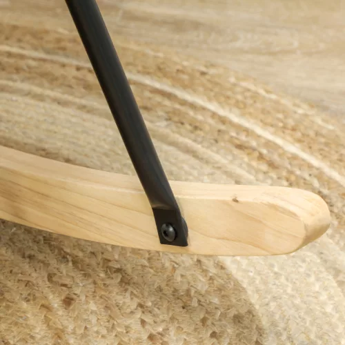 HOMCOM Schaukelstuhl, Schaukelsessel mit Berbervliesoptik